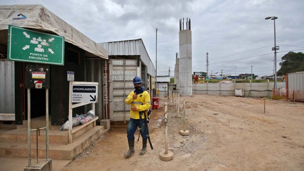 Obras do tramo III da Linha 1 do Metrô de Salvador