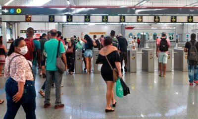 Câmeras de medição de temperatura nas estações de metrô. Foto: Mateus Pereira/GOVBA