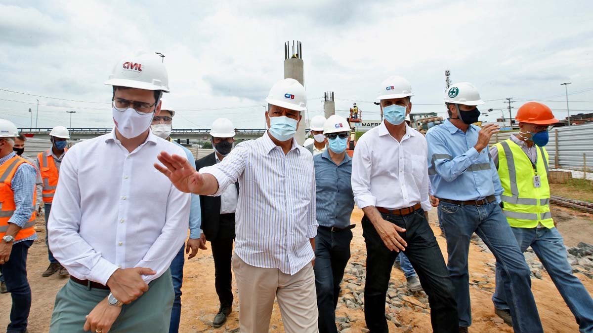 Governador vistoria as obras do tramo III da Linha 1 do Metrô de Salvador