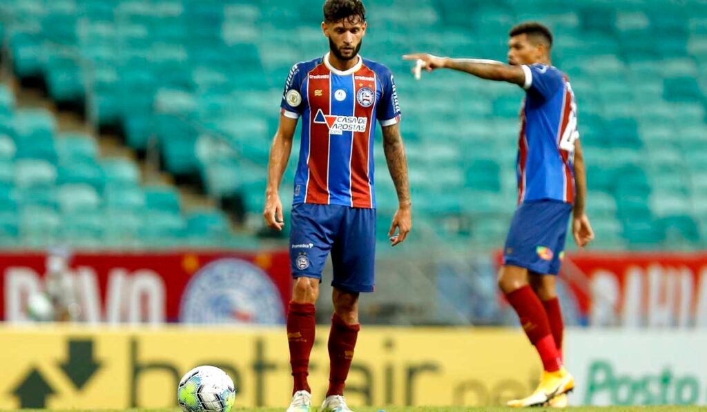 Bahia entrou em campo no início da noite desta quarta-feira (11), na Arena Fonte Nova e venceu o Fortaleza por 2 a 1, com gols de Juninho e Gilberto para o Bahia,