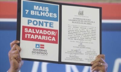 O contrato definitivo para a construção da Ponte Salvador-Itaparica foi assinado, na manhã desta quinta-feira (12), pelo Governo da Bahia e pelo consórcio chinês vencedor da licitação.