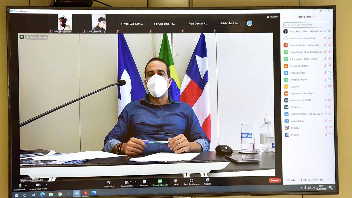 Oprefeito Bruno Reis lançou nesta quinta-feira (17), em coletiva virtual no Palácio Thomé de Souza, a Operação Dengue 2021, que prevê uma série de ações
