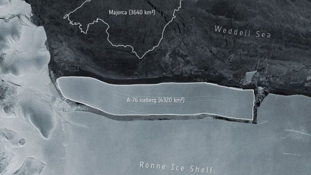 Segundo informações da ESA divulgadas nesta quarta-feira (19) o maior iceberg do planeta se desprendeu da Antártica nos últimos dias