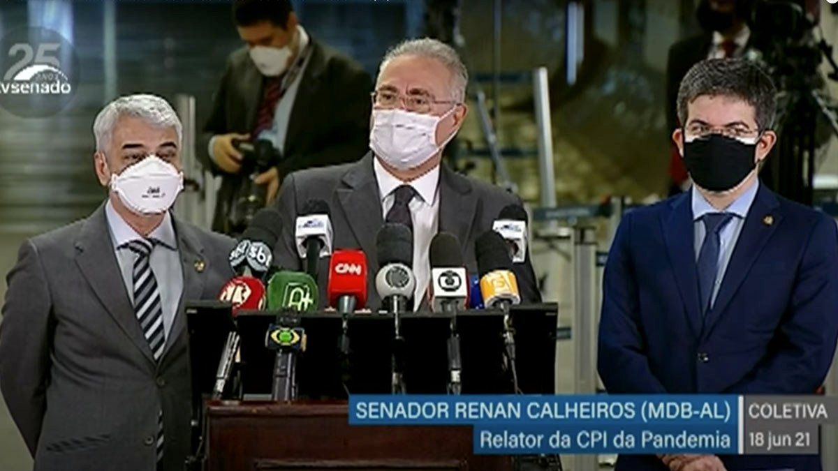 O senador Renan Calheiros (MDB-AL), relator da CPI da Pandemia, classificou oficialmente 14 pessoas como investigadas pela comissão.