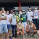 Os integrantes da Mancha Verde Salvador, subsede da maior torcida organizada do Sociedade Esportista Palmeiras, promoveram neste sábado