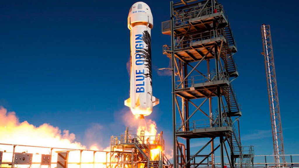 Oliver Daemen cruzaram a barreira de 100 quilômetros de altura, a fronteira espacial, a bordo do foguete New Shepard, da Blue Origin