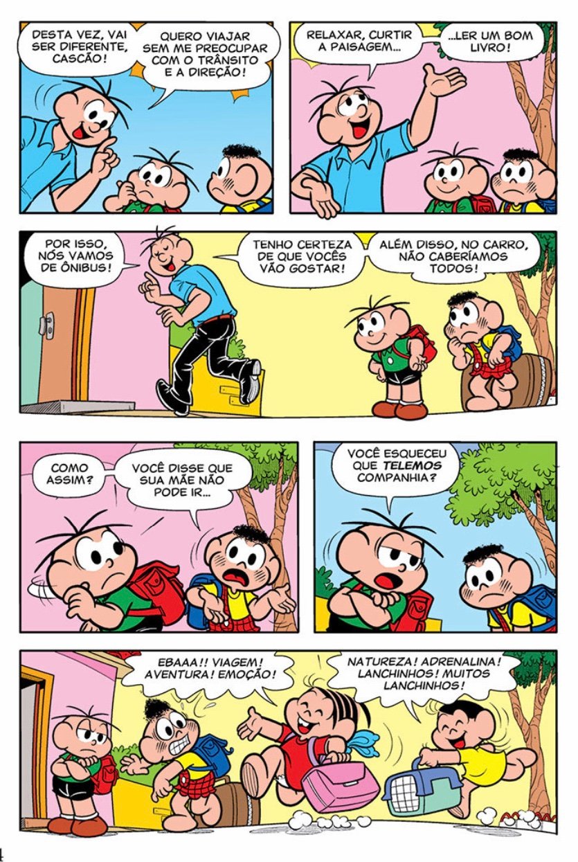 sem possibilidade de entretenimento, a edição aqui analisada mantém a estrutura humorada das demais narrativas do segmento criado pelos estúdios de Maurício de Sousa.