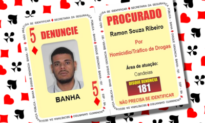 O 5 de Ouros do Baralho do Crime da Secretaria da Segurança Pública (SSP-BA) foi capturado por equipes da 10ª Companhia Independente da