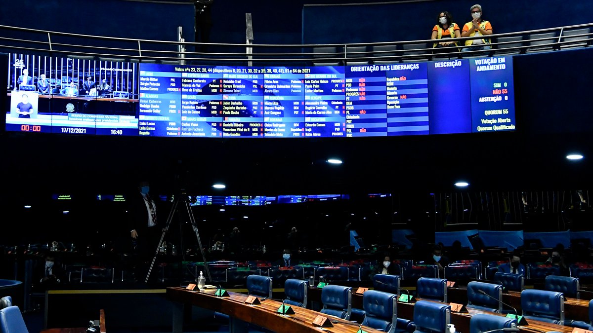 A previsão de até R$ 5,7 bilhões em recursos públicos para o fundo eleitoral em 2022 passa a valer nesta terça-feira (21). Trecho da Lei de