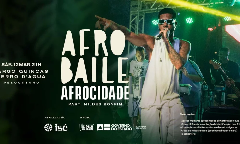 A banda Afrocidade vai realizar seu show Afrobaile neste sábado (12) com a convidada D. Nildes Bonfim e Pivoman na discotecagem no evento. A festa, idealizada e produzida pelo grupo há sete anos em Camaçari, acontece no Pelourinho, às 21h, no Largo Quincas Berro d’Água.