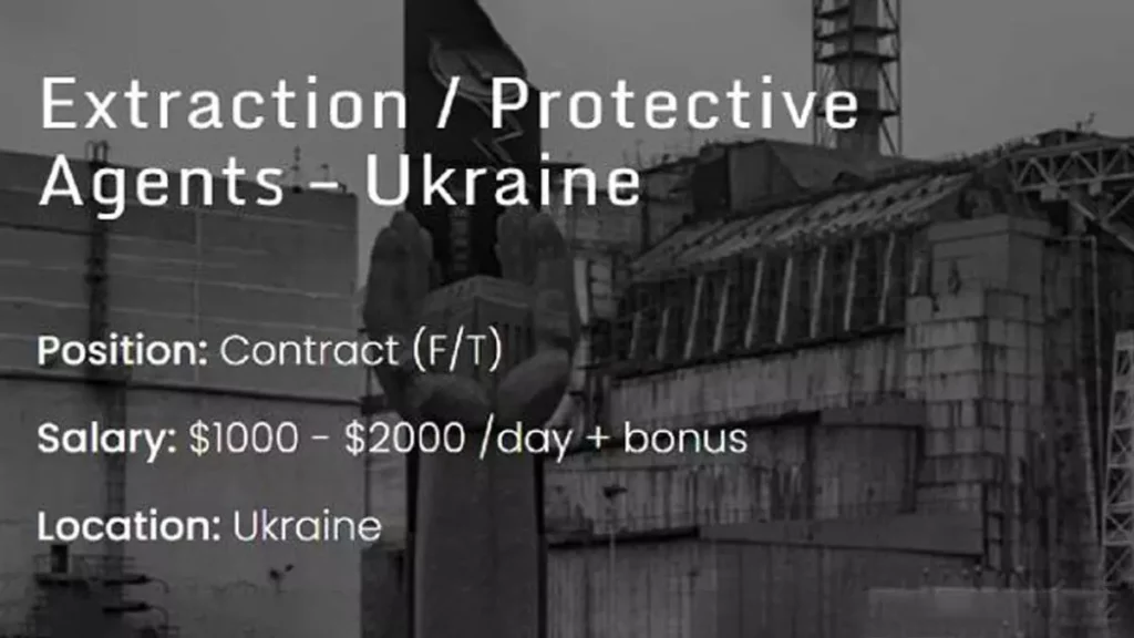 Com a intensificação da guerra da Rússia na Ucrânia, empresa estão recrutando ex-soldados multilíngues dispostos a entrar secretamente na Ucrânia por até US$ 2 mil (cerca de R$ 10 mil) por dia - mais bônus - para ajudar a resgatar famílias ucranianas. As informações são da BBC News.