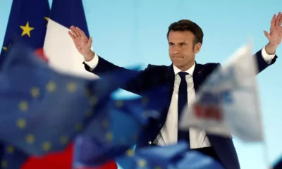 Emmanuel Macron derrotou sua adversária de extrema-direita Marine Le Pen no segundo turno das eleições presidenciais da França,