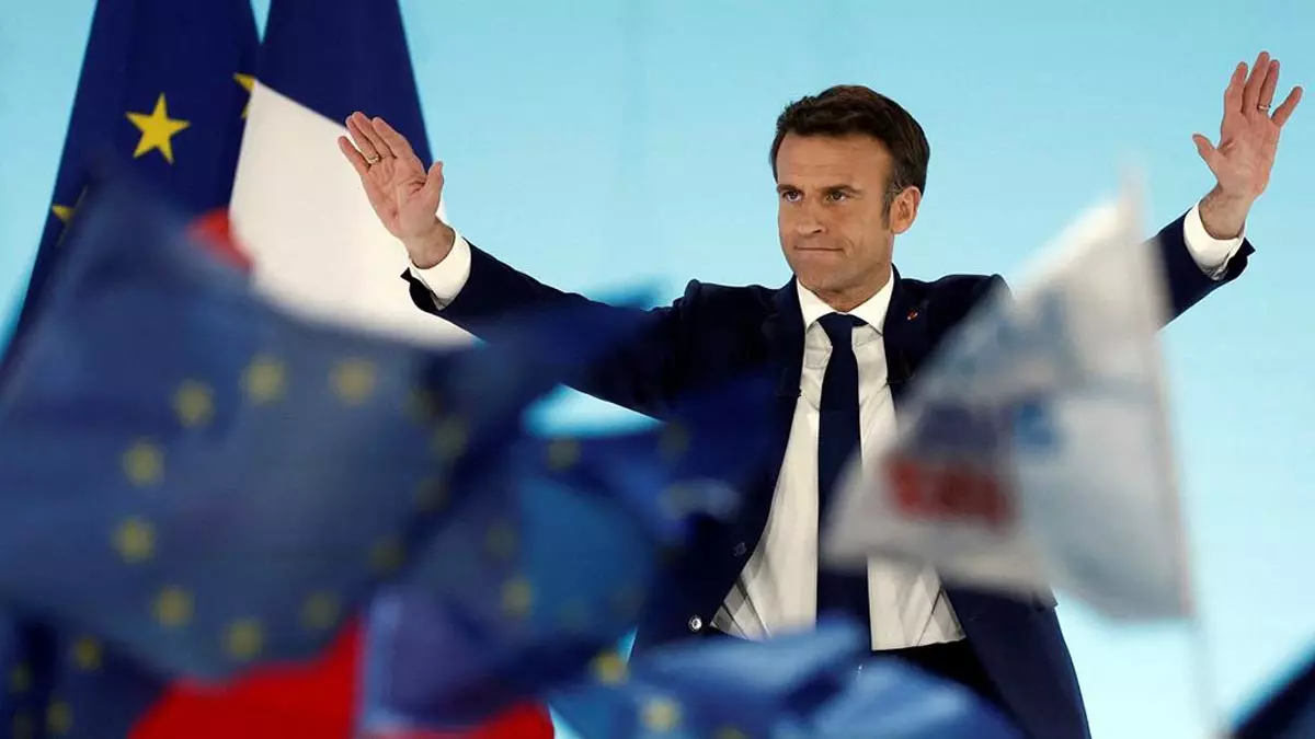 Emmanuel Macron derrotou sua adversária de extrema-direita Marine Le Pen no segundo turno das eleições presidenciais da França,