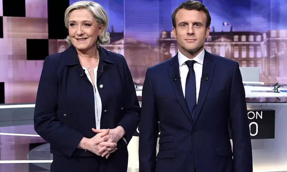 eleição presidencial que verá os eleitores optarem por dar a Emmanuel Macron mais cinco anos no cargo ou eleger Marine Le Pen.