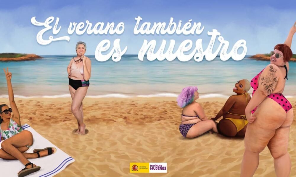 O Ministério da Igualdade da Espanha lançou uma campanha criativa de verão incentivando mulheres de todas as formas e tamanhos