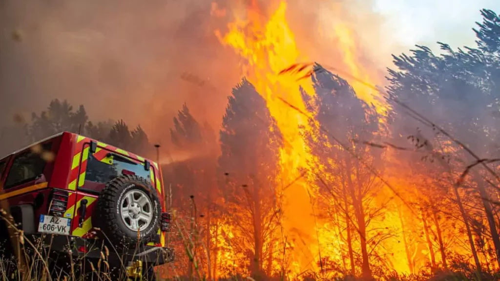 estão lutando contra incêndios florestais em dezenas de milhares de hectares, enquanto a onda de calor desta semana