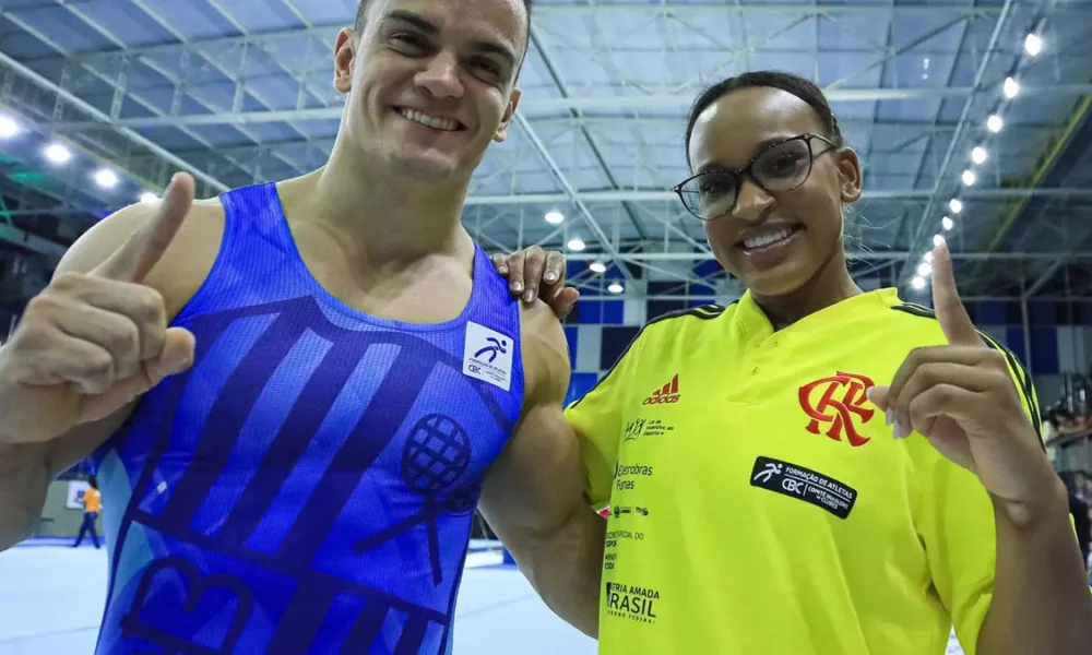 Rebeca Andrade e Caio Souza foram os grandes nomes do Campeonato Brasileiro de Ginástica Artística, que foi disputado neste final de semana