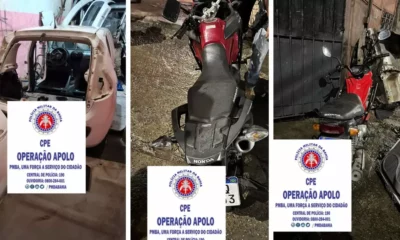 Uma guarnição da Operação Apolo localizou um ponto de desmanche de veículos na noite de ontem (20) no Lobato.