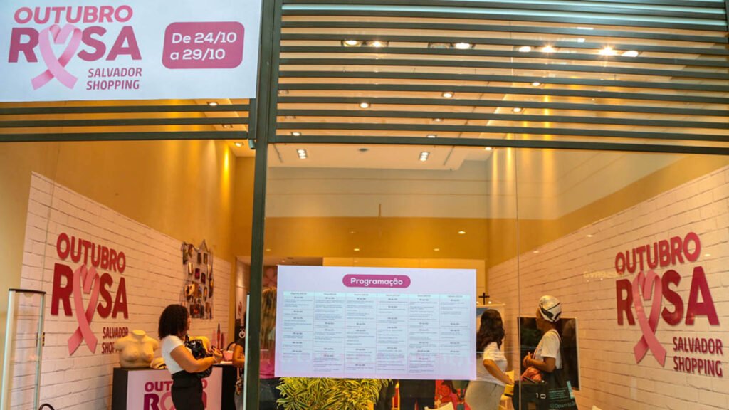 Espaço COR – Coletivo Outubro Rosa, iniciativa em alusão ao Outubro Rosa que acontece até sábado (29), das 9h às 21h, no Salvador