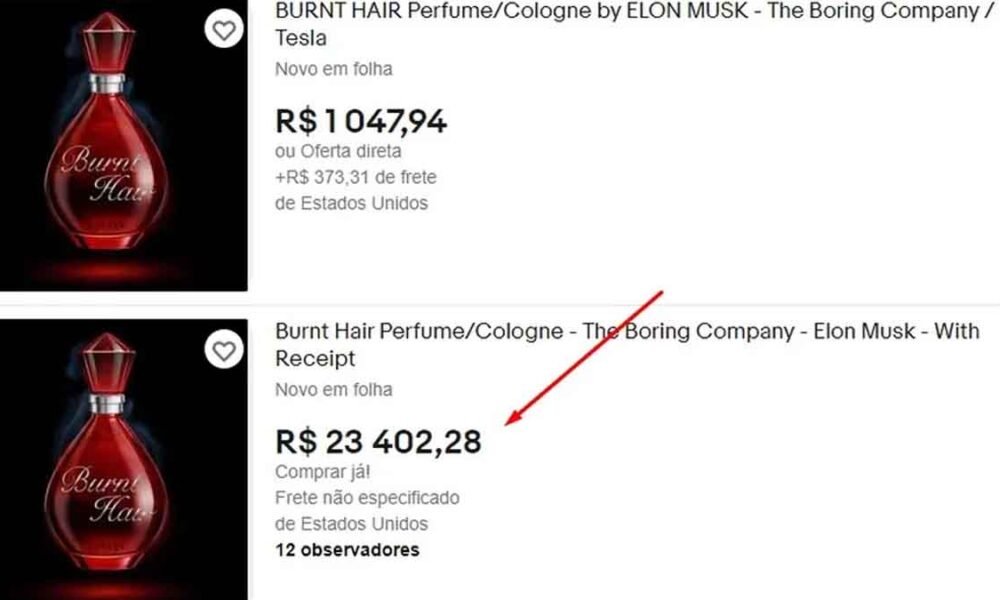 O perfume de Elon Musk, começou a ser comercializado no dia 11 de outubro e, após oito dias, esgotou. O "Burnt Hair" (Cabelo Queimado), do bi