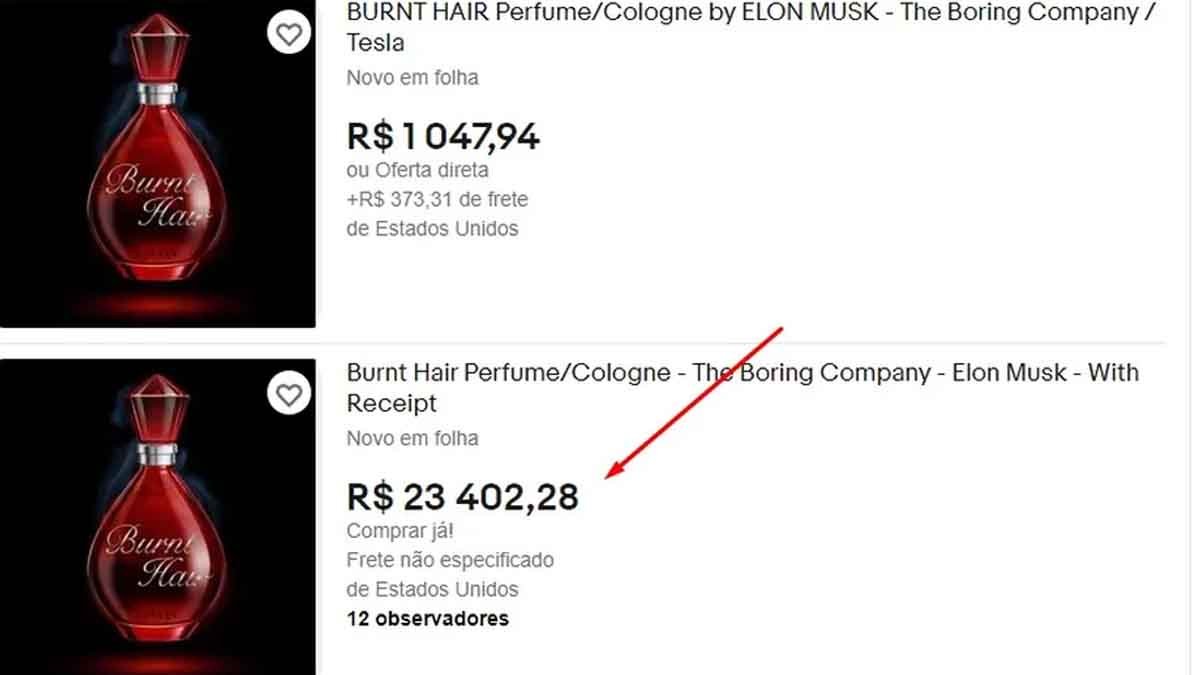 O perfume de Elon Musk, começou a ser comercializado no dia 11 de outubro e, após oito dias, esgotou. O "Burnt Hair" (Cabelo Queimado), do bi