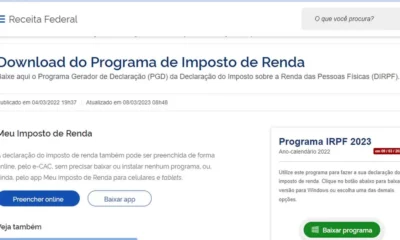 A Receita Federal anunciou nesta quarta-feira (8), que vai liberar a partir de amanhã (9), o programa para preenchimento do Imposto de Renda 2