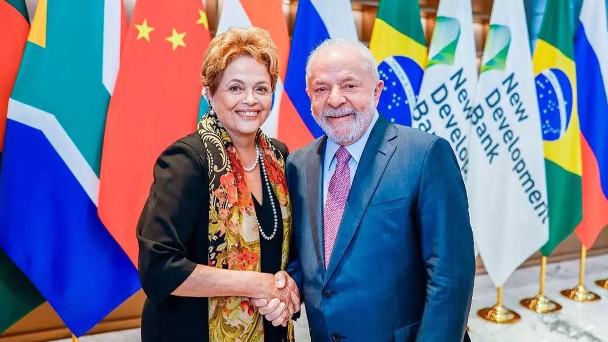 do Novo Banco de Desenvolvimento (NDB na sigla em inglês), em Xangai, na China, o presidente Luiz Inácio Lula da Silva não poupou