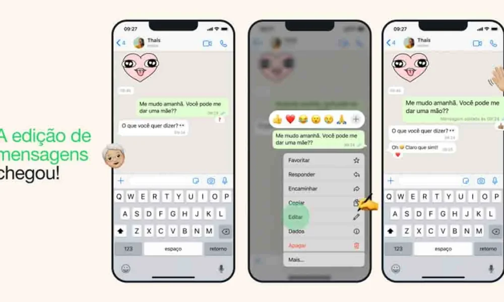 O WhatsApp anunciou na segunda-feira (22), a liberação de um recurso que permite aos usuários editar mensagens já enviadas no aplicativo. A