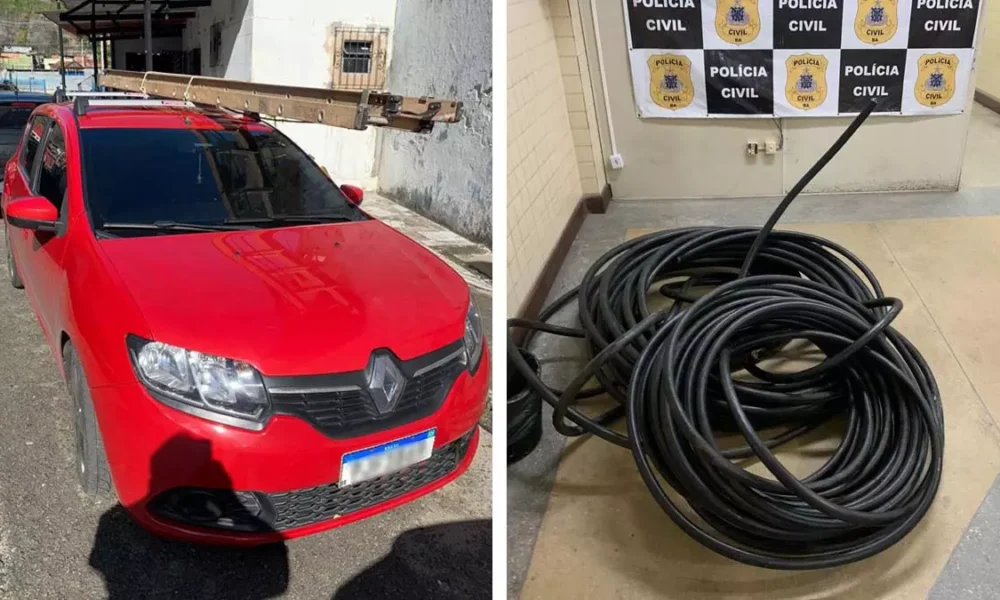 Uma dupla foi presa por policiais civis da Delegacia de Repressão a Furtos e Roubos (DRFR), na segunda-feira (12), na rua da