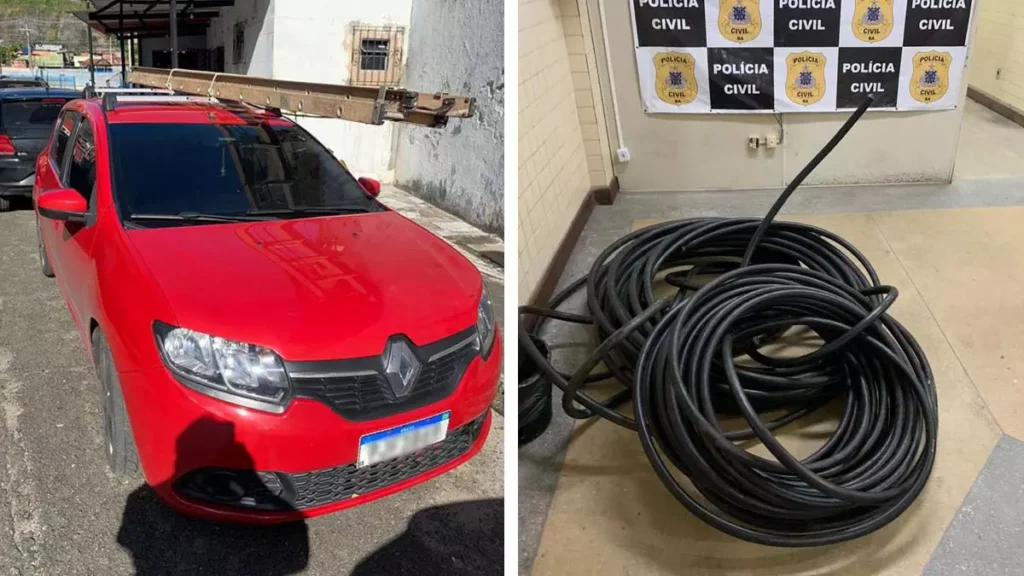 Uma dupla foi presa por policiais civis da Delegacia de Repressão a Furtos e Roubos (DRFR), na segunda-feira (12), na rua da