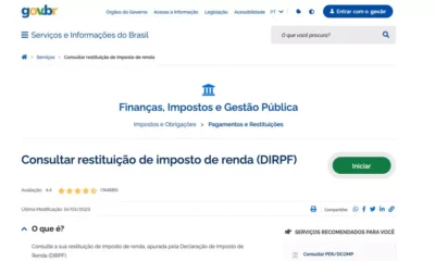 a Declaração do Imposto de Renda Pessoa recebem nesta segunda-feira (31) o terceiro dos cinco lotes de restituição de 2023.