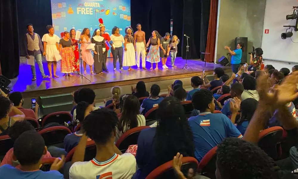 Pelourinho, o espetáculo "Independência: o feminino na conquista da liberdade", que retrata a participação feminina nas lutas pela