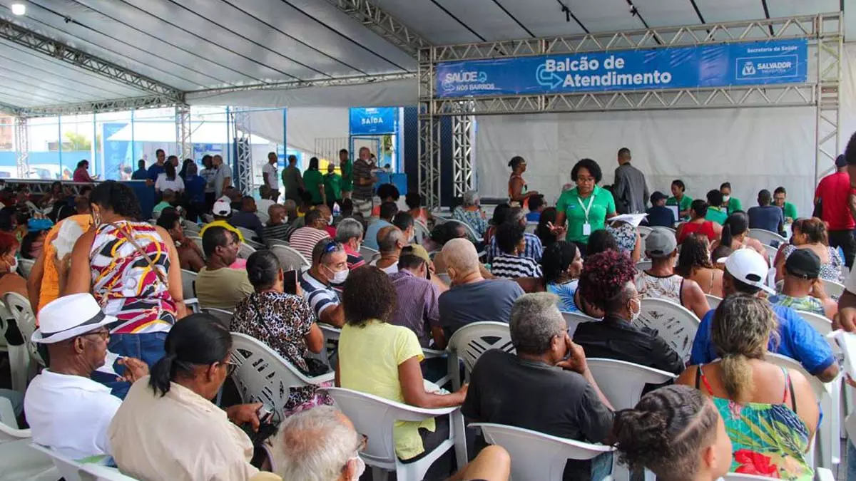 O Saúde nos Bairros, programa promovido pela Prefeitura de Salvador por meio da Secretaria Municipal da Saúde (SMS),