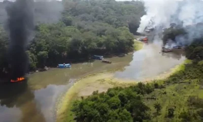 A Polícia Federal encerrou neste sábado (2/9) a Operação Draga Zero, com a inutilização de 302 balsas de garimpo que estavam