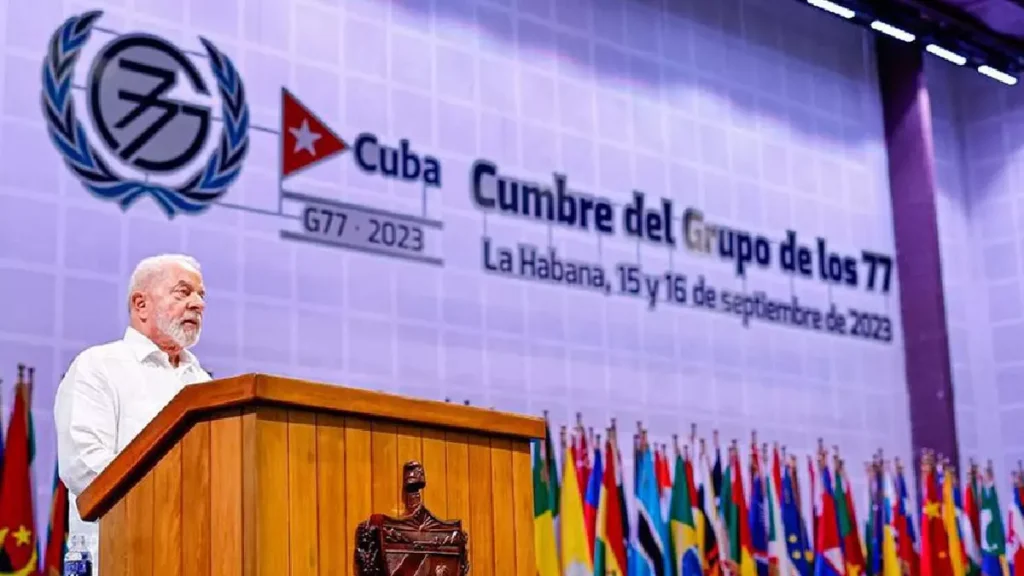 grandes empresas multinacionais de tecnologia. A declaração foi dada durante Cúpula do G77 + China, na capital