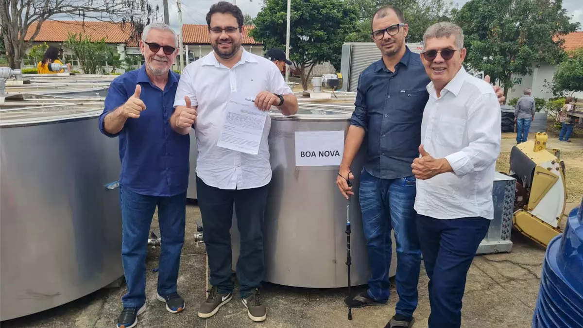 O município de Boa Nova acaba de receber um resfriador de leite com capacidade para 2 mil litros, que será instalado no Cupido