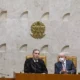 O ministro Luís Roberto Barroso tomou posse, nesta quinta-feira (28), na Presidência do Supremo Tribunal Federal (STF) e do Conselho