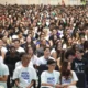 O aulão promovido pelo programa municipal IngreSSAr reuniu neste sábado (28) mais de 5 mil estudantes no Centro de Convenções de