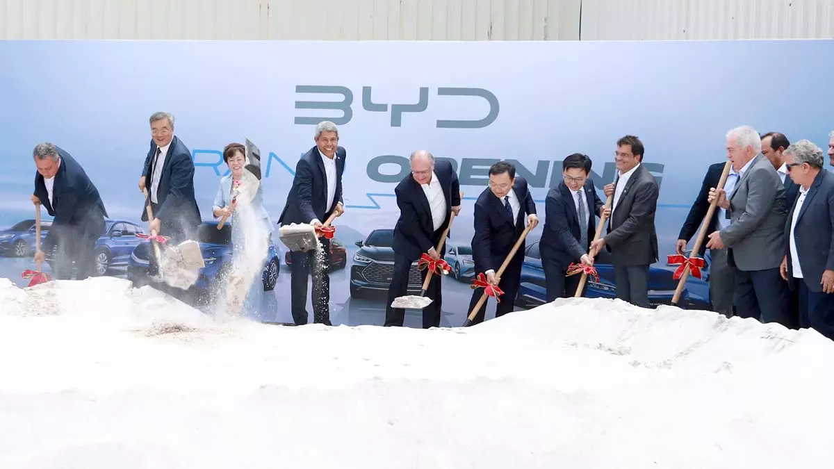 Região Metropolitana de Salvador (RMS), foi o palco do lançamento da pedra fundamental das futuras instalações da BYD, na manhã desta