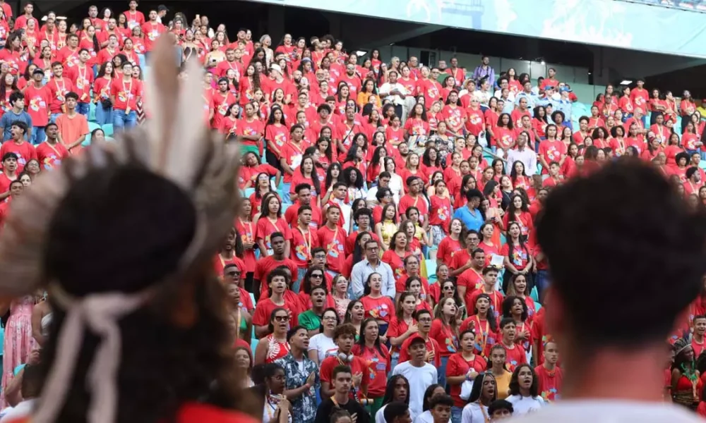 Encontro Estudantil da Rede Estadual de Educação – Ciência, Tecnologia, Cultura e Artes, na Arena Fonte Nova. Nos próximos dias,