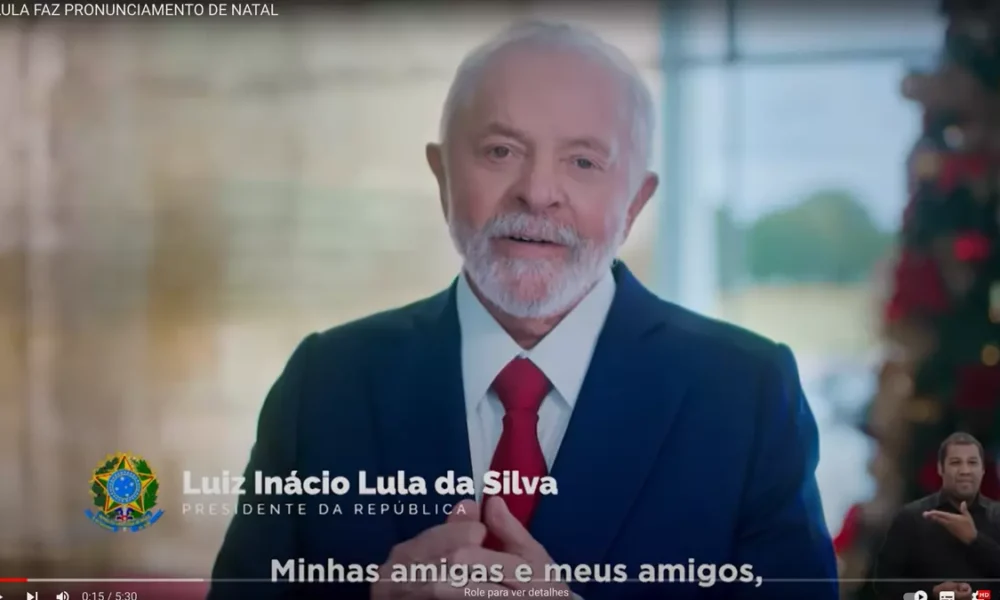 O presidente da República, Luiz Inácio Lula da Silva, destacou em pronunciamento de Natal na noite deste domingo (24) os feitos