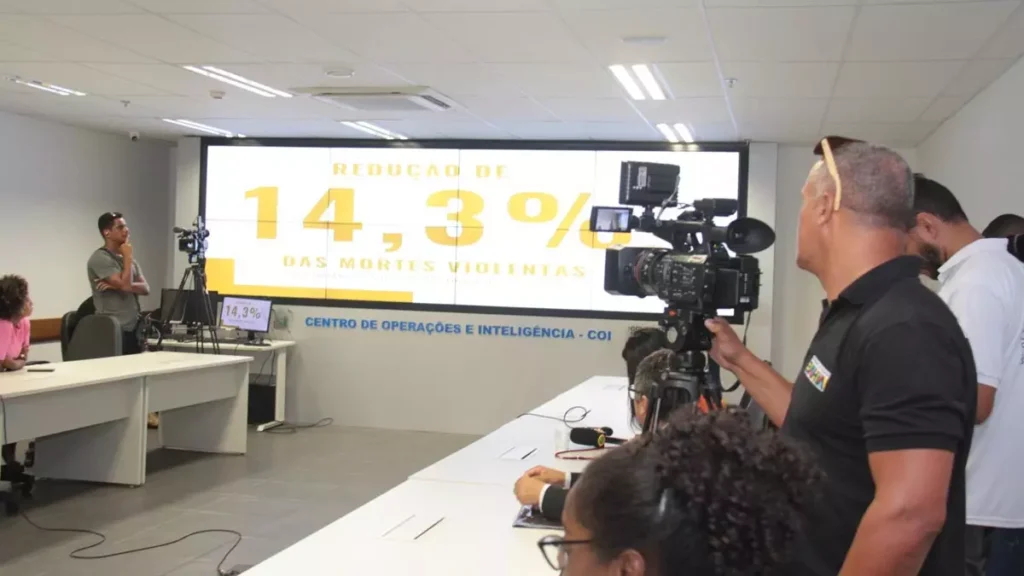 bimestre, realizada nesta quarta-feira (6), no Centro de Operações e Inteligência (COI), a Secretaria da Segurança Pública (SSP-BA)