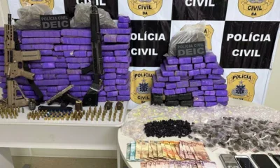 140 pinos de cocaína foram apreendidos durante a Operação Responsio, deflagrada nesta segunda-feira (4), na Valéria.