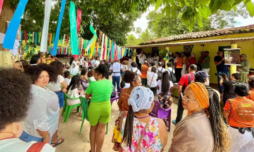 no Quilombo Pitanga dos Palmares, em Simões Filho, marcou, neste sábado (17), um ano da morte de Mãe Bernadete Pacífico,