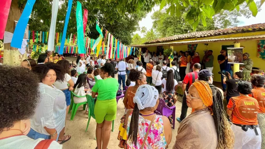no Quilombo Pitanga dos Palmares, em Simões Filho, marcou, neste sábado (17), um ano da morte de Mãe Bernadete Pacífico,