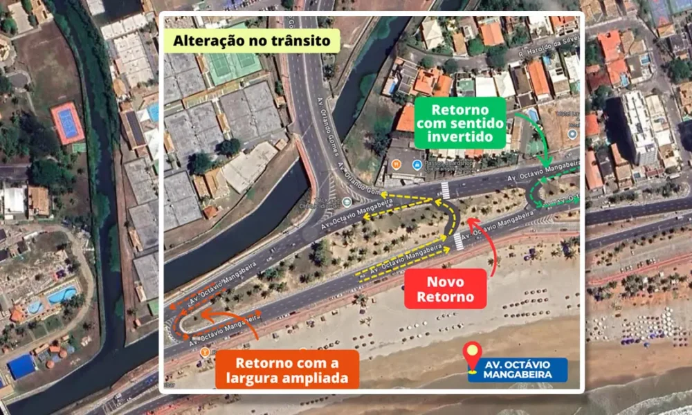 A Superintendência de Trânsito de Salvador (Transalvador) vai abrir um novo retorno na Avenida Octávio Mangabeira,