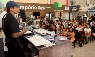 estrela do prato de Dário Costa, um dos chefs que se apresentaram na abertura da 9ª edição do Mesa ao Vivo Bahia, que começou nesta