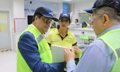 A fábrica da Placo, do grupo francês Saint Gobain, instalada há 10 anos no município de Feira de Santana, na Bahia, recebeu a visita