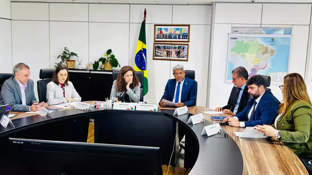 Brasília, nesta terça-feira (11), o governador Jerônimo Rodrigues participou de uma série de audiências com ministros.