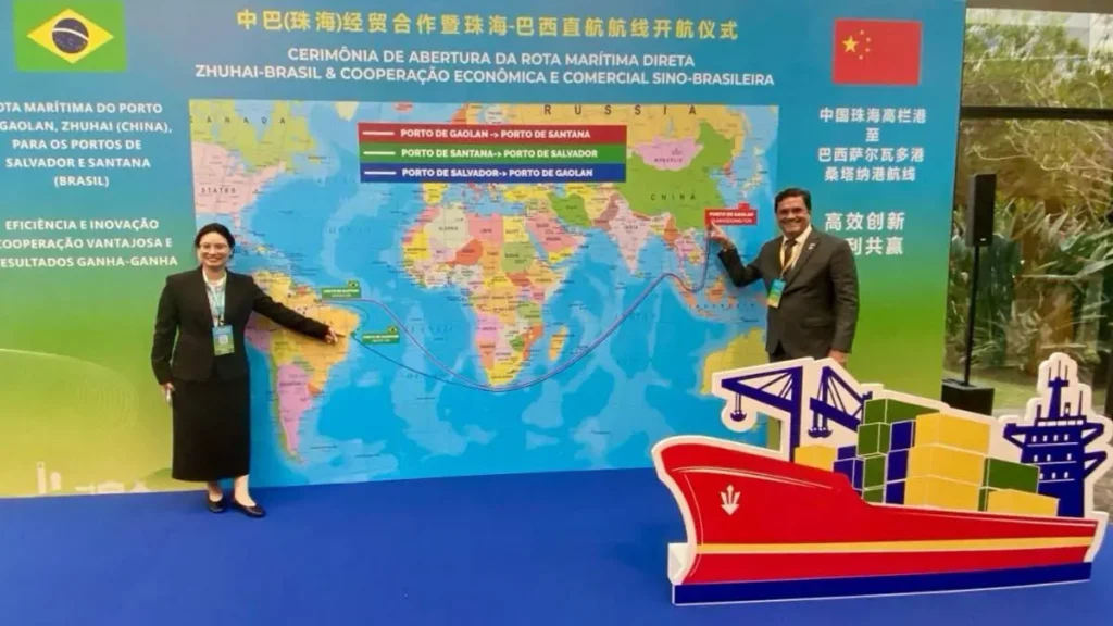 nova fase na cooperação econômica e estratégica com a China, sua principal parceira econômica, com o lançamento da nova Rota Marítima
